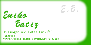 eniko batiz business card